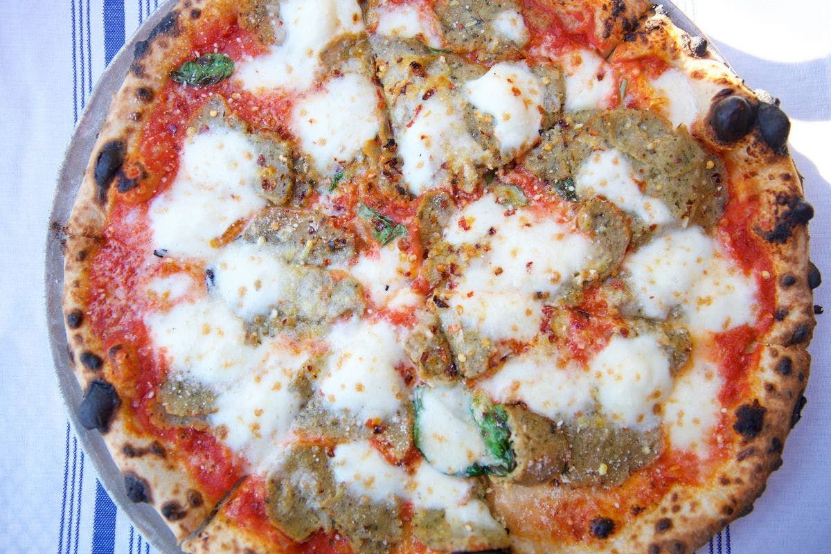 Order Polpetta di Vitello Pizza - 12'' (6 Slices) food online from Campania Milton store, Milton on bringmethat.com