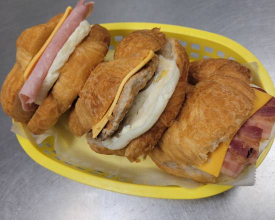 Order Breakfast Croissant Sandwich food online from Sonny Donuts store, Sunnyvale on bringmethat.com
