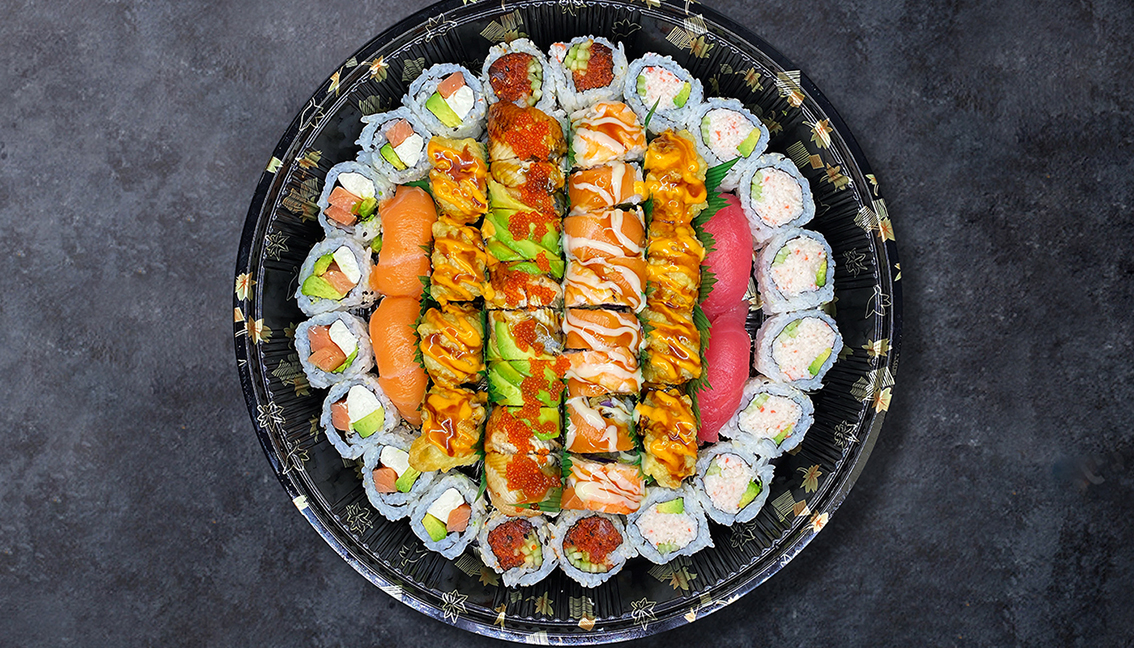 Order 72. Happy Platter (48 PCS, For 4 to 6 People)   food online from Ky Sushi store, Irvine on bringmethat.com