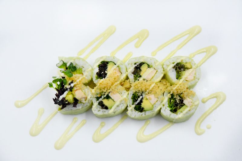 Order Rooster Roll food online from Sushi Freak Las Cruces store, Las Cruces on bringmethat.com