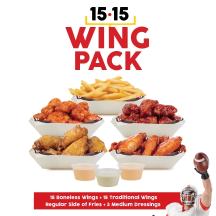 Order 15/15 Wing Pack food online from The Buffalo Spot store, Goodyear on bringmethat.com
