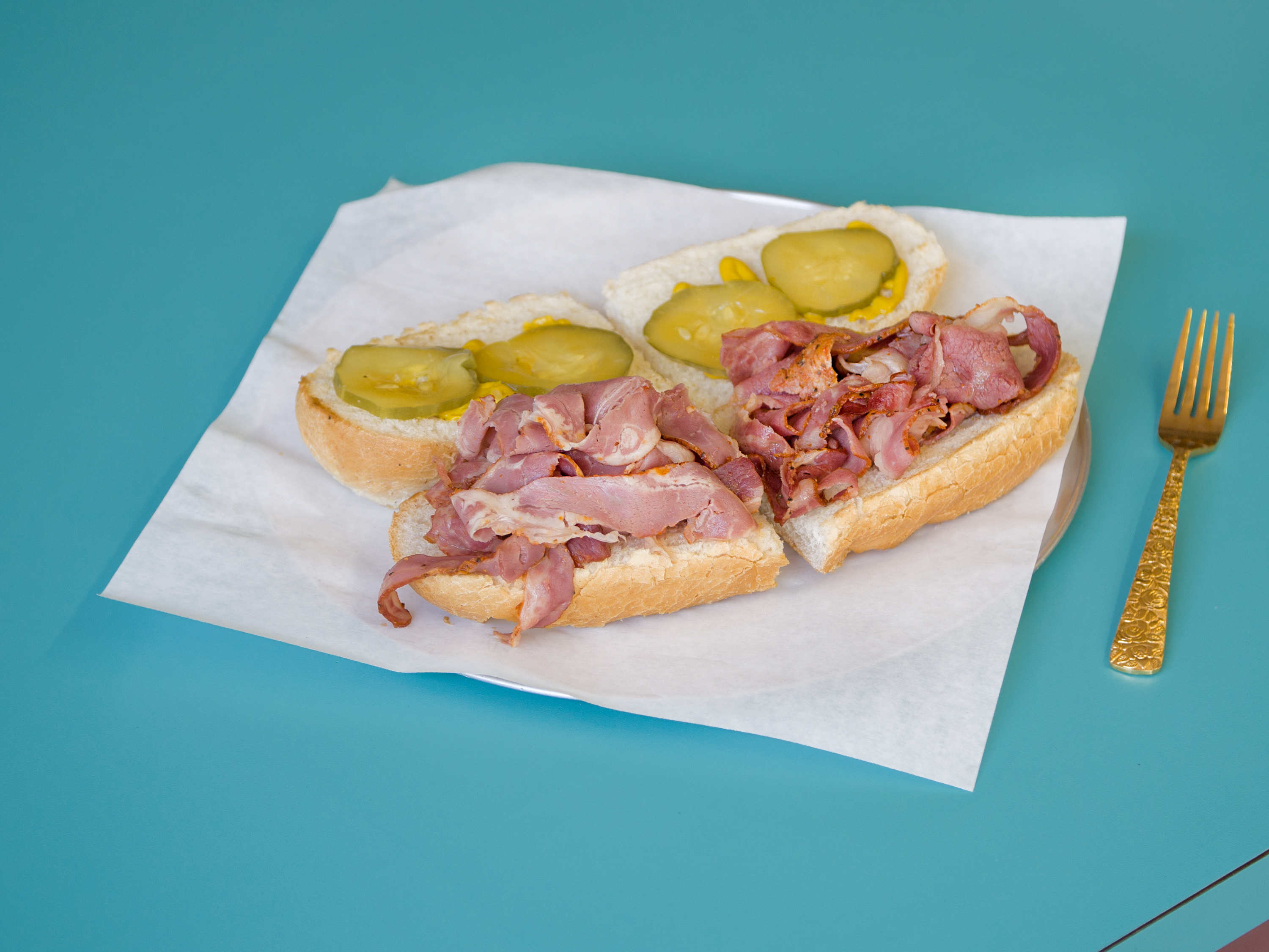 Order Pastrami Sandwich food online from Andre Pizza store, Los Angeles on bringmethat.com