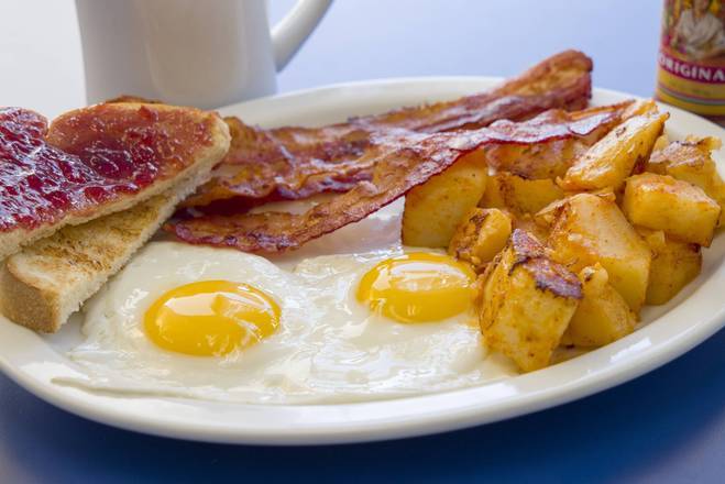 Order Two Eggs & Bacon food online from Bob & Edith Diner store, Lee on bringmethat.com