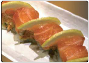 Order Salmon Love Roll food online from Kobe Restaurant store, Bellevue on bringmethat.com