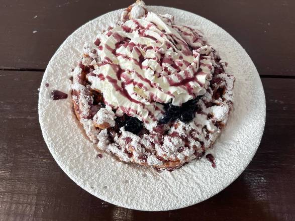 Order Blueberry Pie Funnel Cake food online from The Sweet Place store, Cincinnati on bringmethat.com