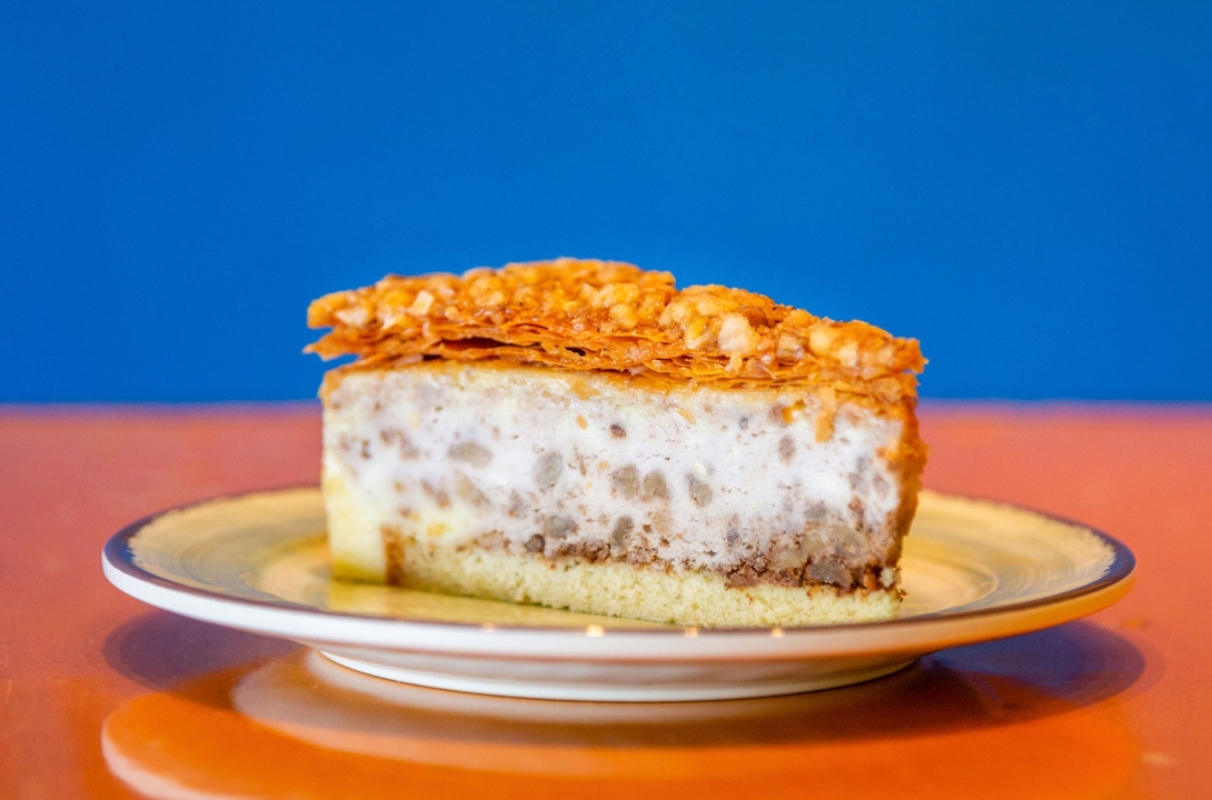 Order Baklava Cheesecake food online from Papouli's Mediterranean Cafe and Market store, Macon on bringmethat.com