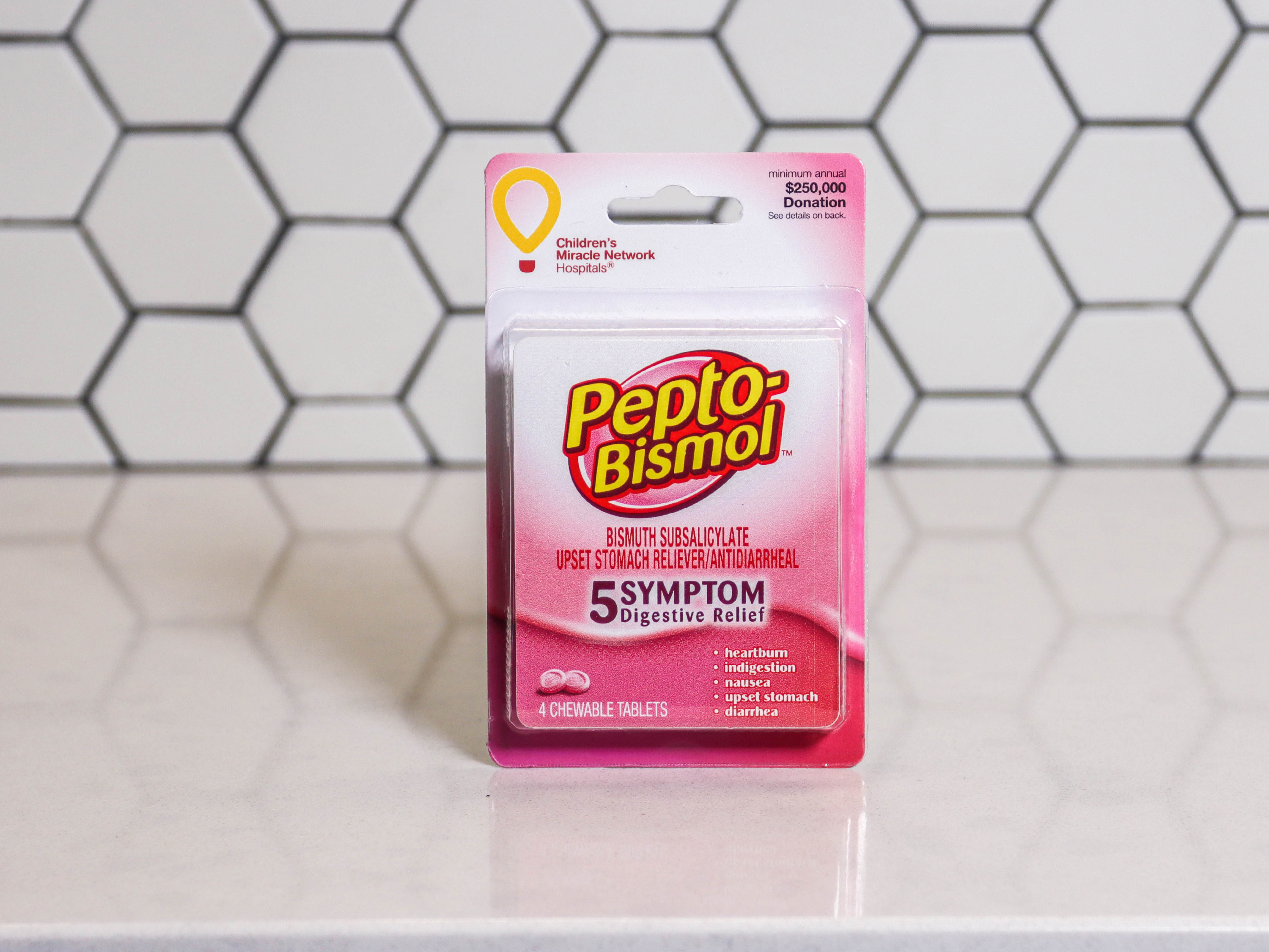 Order Pepto Bismol 4 Tab food online from Rebel store, Yucaipa on bringmethat.com