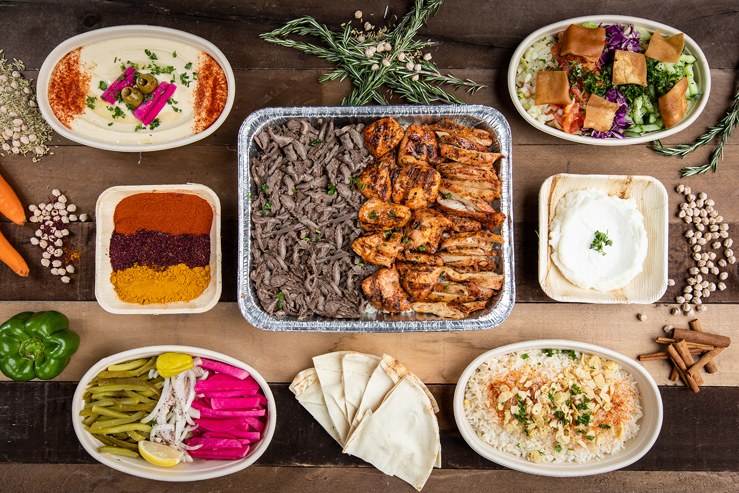 Order Party Platter Serves 8-9 food online from Mr. Kabob Xpress store, Troy on bringmethat.com