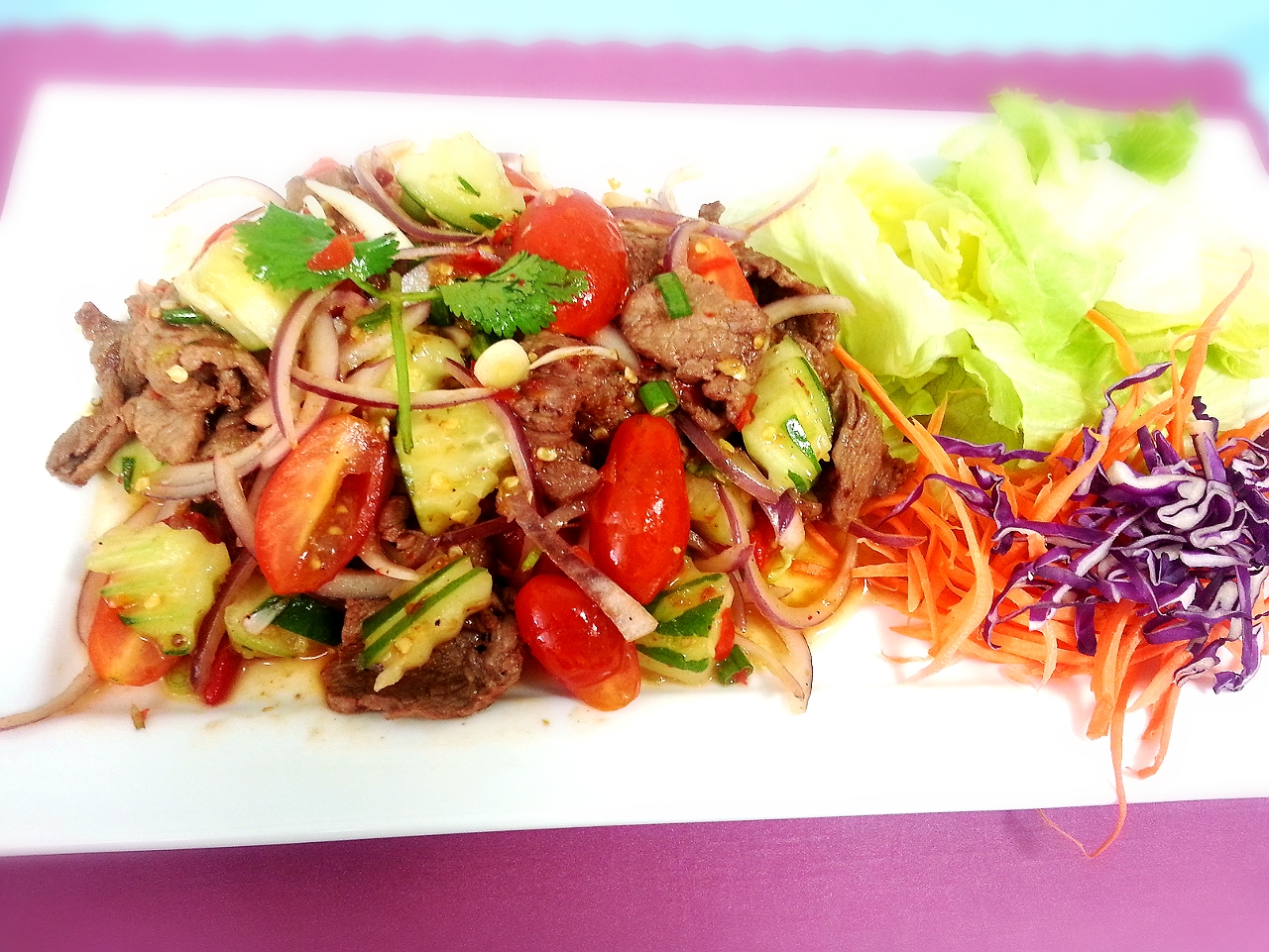 Order Beef Salad food online from Thai Chef Cuisine store, Azusa on bringmethat.com