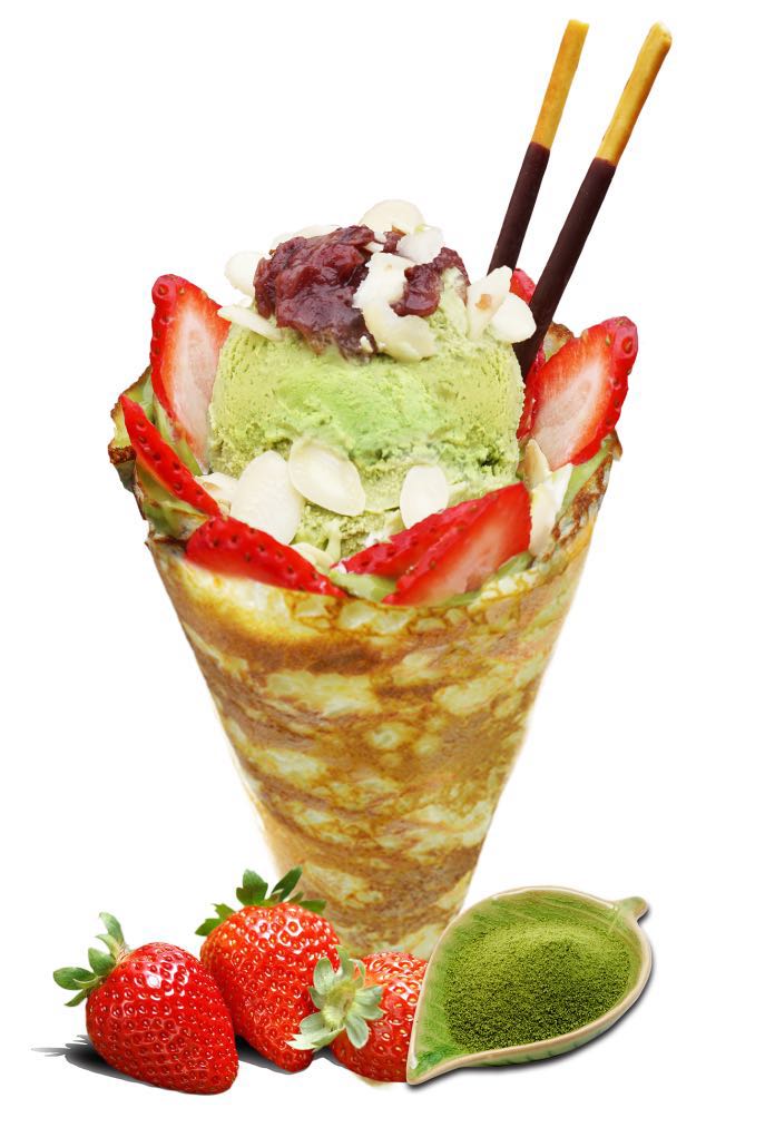 Order Matcha Red Bean Crepe food online from Paris Super Crepes store, Champaign on bringmethat.com