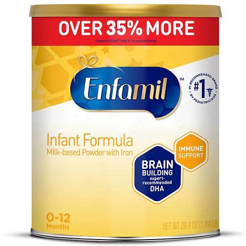 Order Enfamil Infant Formula- Milk Based Powder with Iron, 0-12 Months - 29.4 oz food online from Walgreens store, Leeds on bringmethat.com
