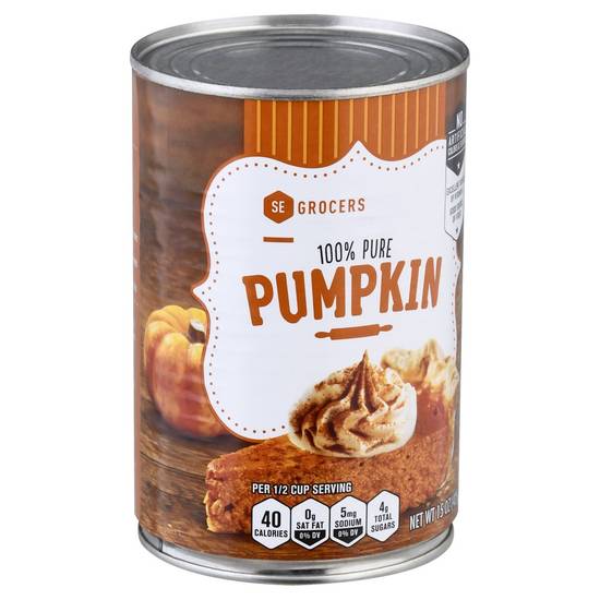 Order Se Grocers · 100% Pure Pumpkin (15 oz) food online from Winn-Dixie store, Millbrook on bringmethat.com