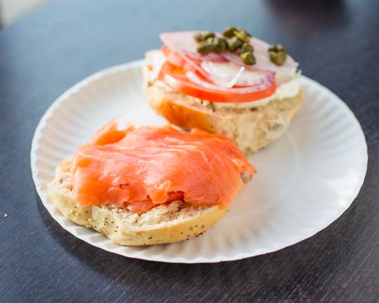 Order Lox Cream Cheese food online from Lennys Bagels store, Cos Cob on bringmethat.com