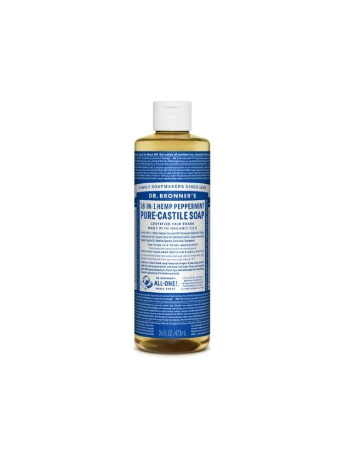Order Dr. Bronner's Pure-Castille Peppermint Body Wash (16 oz) food online from Stock-Up Mart store, Minneapolis on bringmethat.com