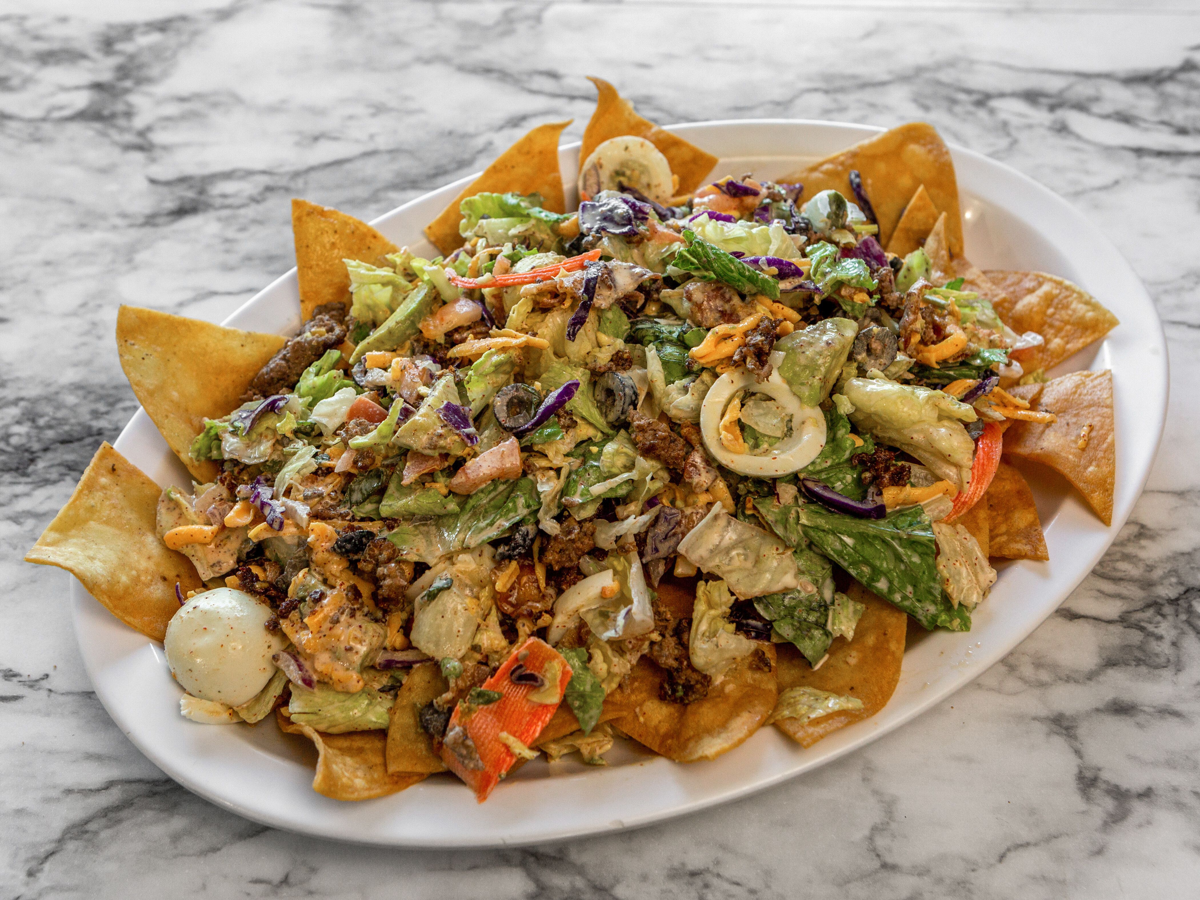 Order Taco Salad food online from Ontario Burgers And Salads store, Ontario on bringmethat.com