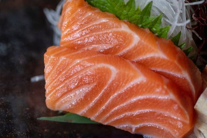 Order Sake (Salmon) Sashimi food online from Nakato Japanese Restaurant store, Atlanta on bringmethat.com