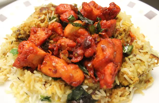 Order Bezwada Special Chicken Biryani food online from Bawarchi store, Wilmington on bringmethat.com