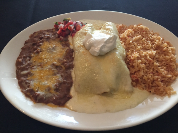 Order Seafood Enchiladas food online from Lino's Mexican Cuisine store, Bakersfield on bringmethat.com