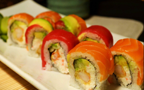 Order Sunset Roll food online from Kino Sushi store, Los Angeles on bringmethat.com