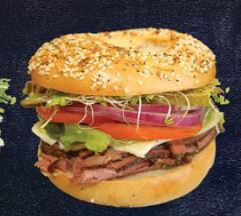 Order 8. Beef Pastrami Sandwich Lunch food online from Sarah Bagel Cafe store, Boise on bringmethat.com