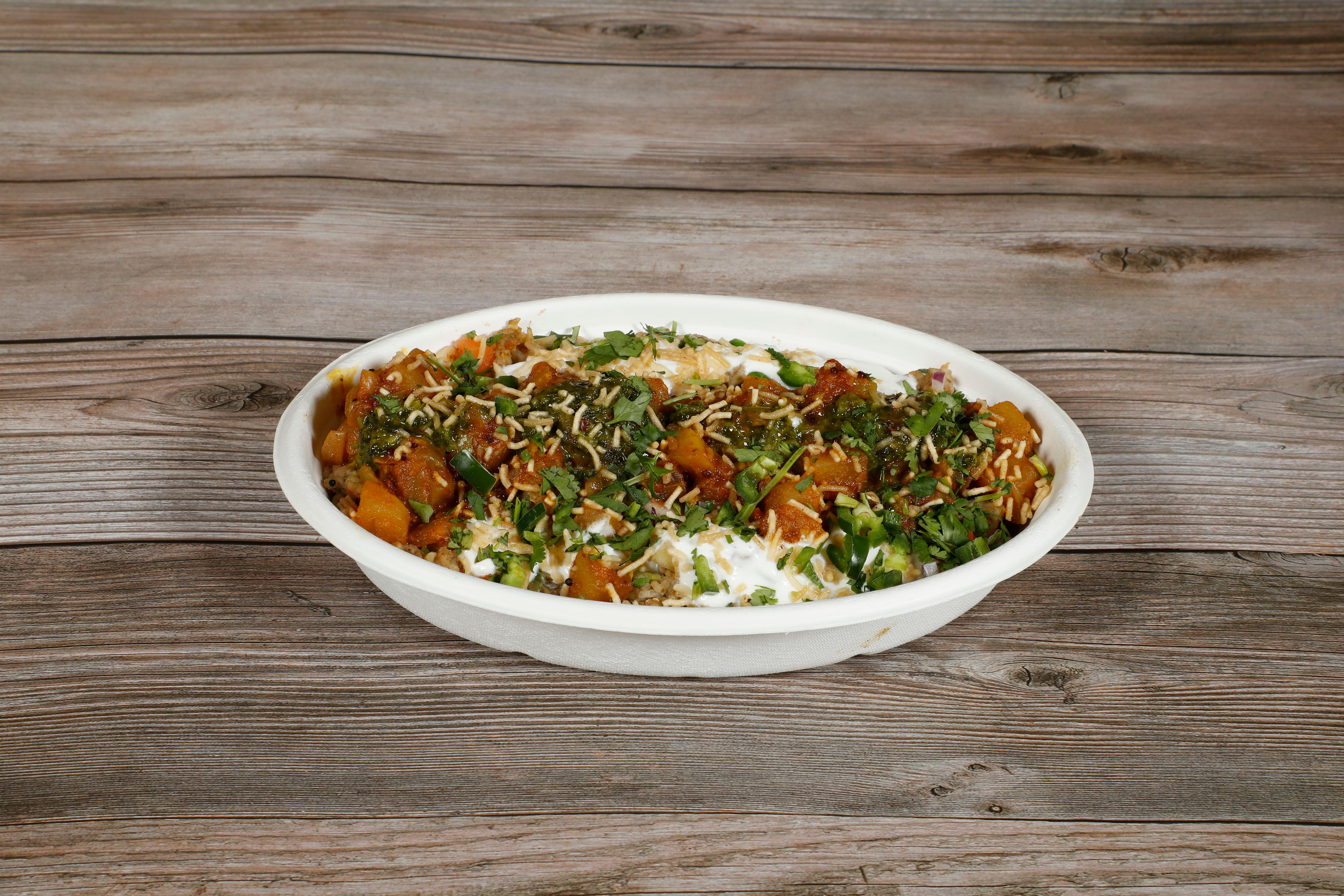 Order Vegetable Rice Chaat food online from Sam & Curry store, San Jose on bringmethat.com
