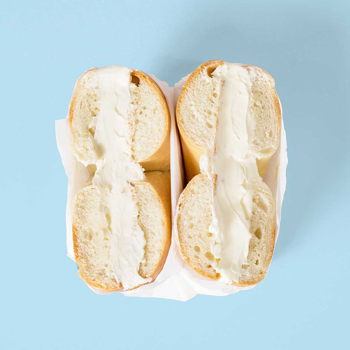 Order Bagel with Cream Cheese food online from Brekkie Bagel store, Phoenix on bringmethat.com