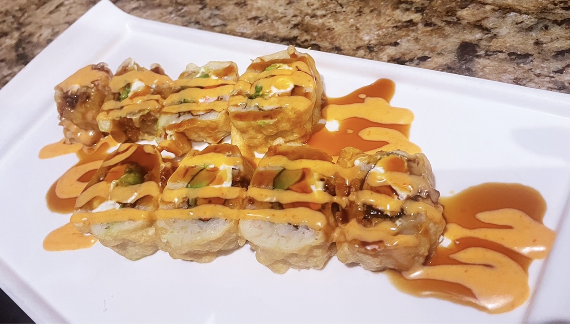 Order Fly Dragon Roll food online from Osaki Sushi & Hibachi store, Duncanville on bringmethat.com