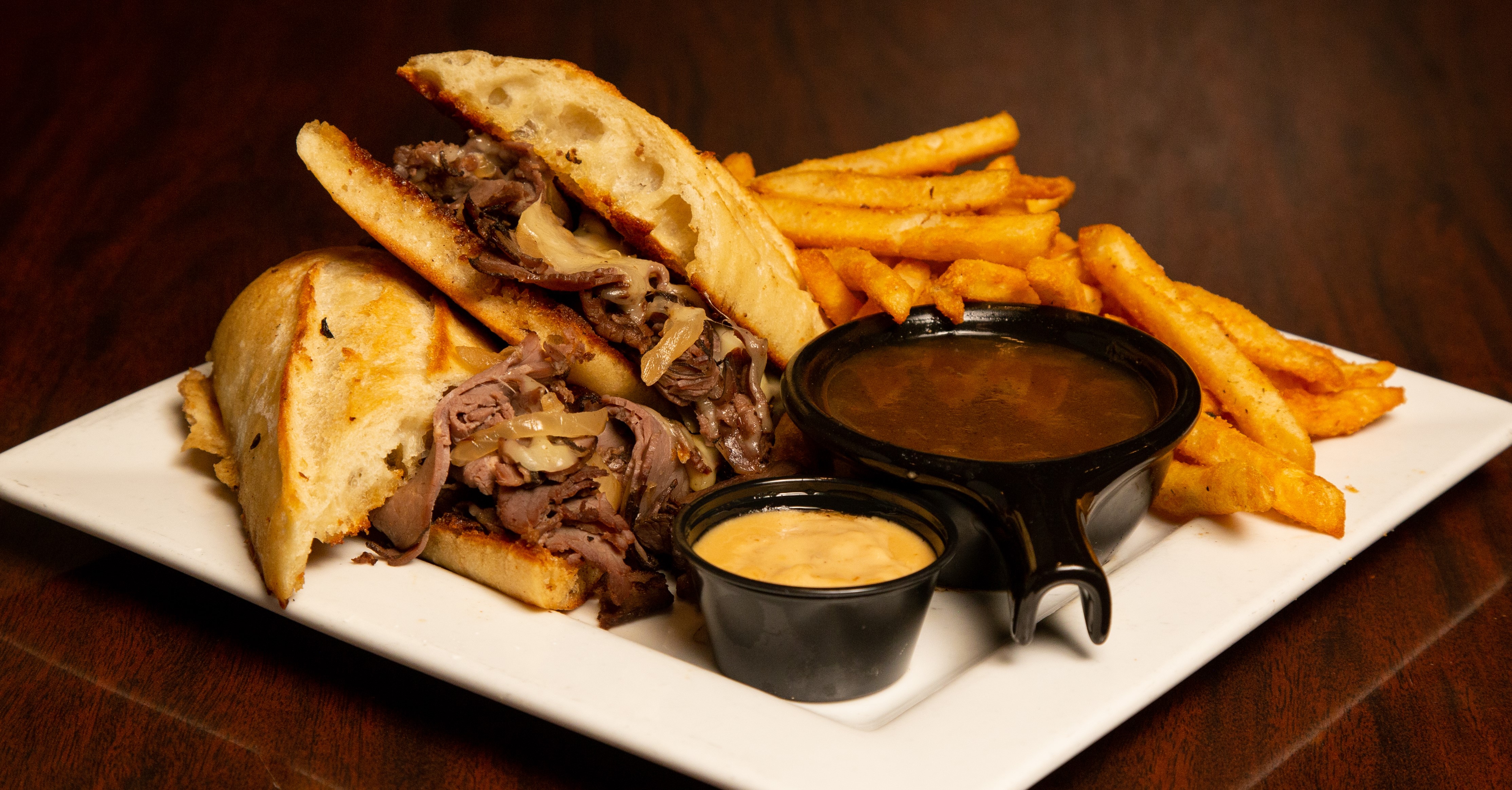 Order Prime Rib French Dip food online from Black Rock Bar & Grill store, Toledo on bringmethat.com