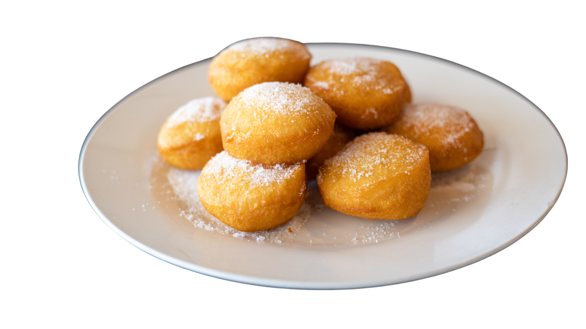 Order Deep Fried Sugar Donuts (10 pieces) food online from Ginger Zing store, Mesa on bringmethat.com