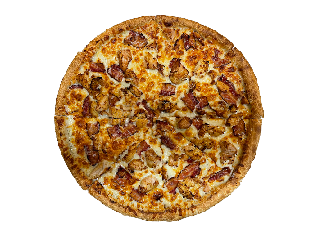 Order Chicken Bacon Ranch White Pizza food online from Land of Pizza Inc store, South Boston on bringmethat.com