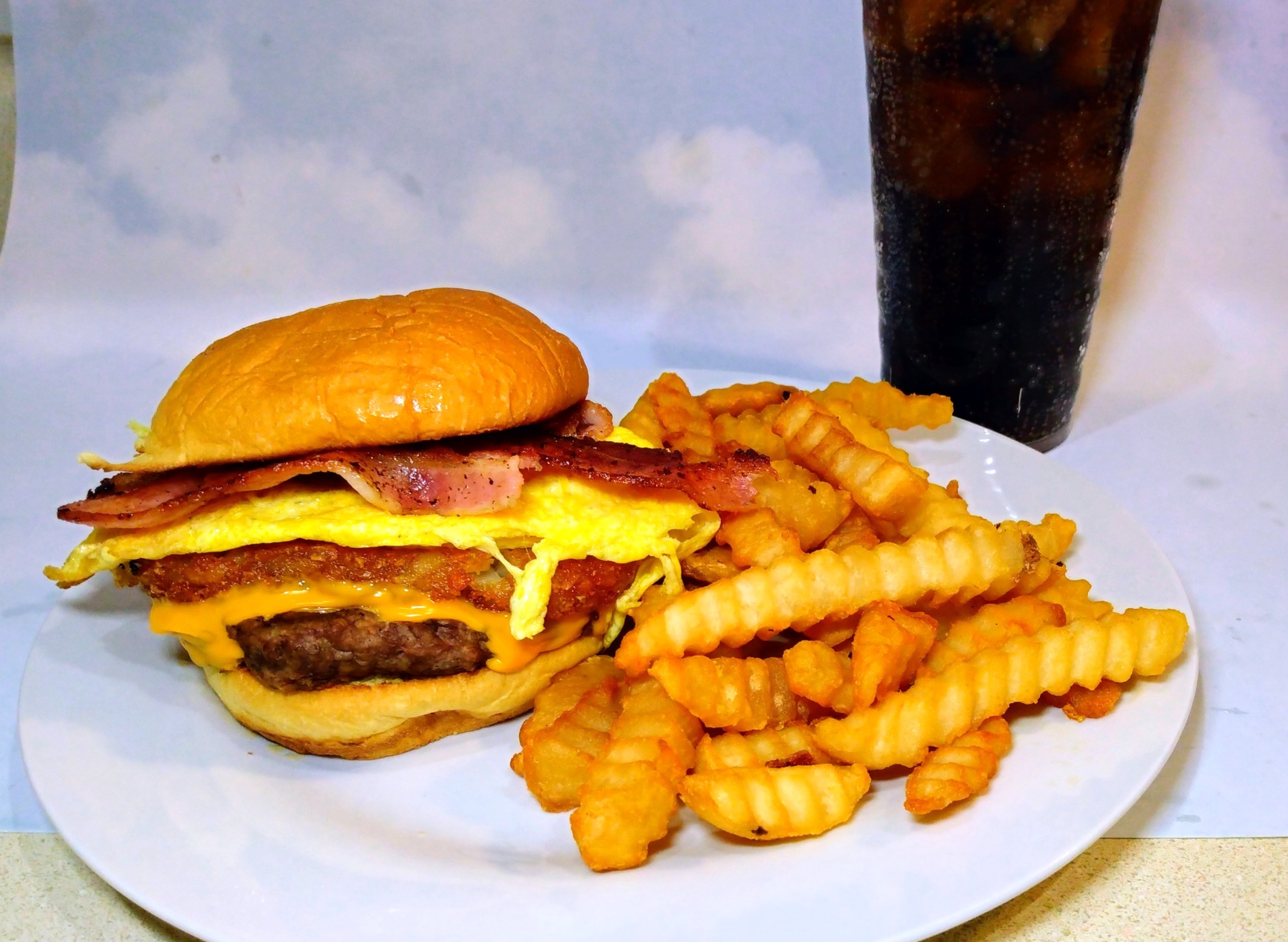 Order Breakfast Burger. food online from Mr Thomas Diner store, Rochester on bringmethat.com