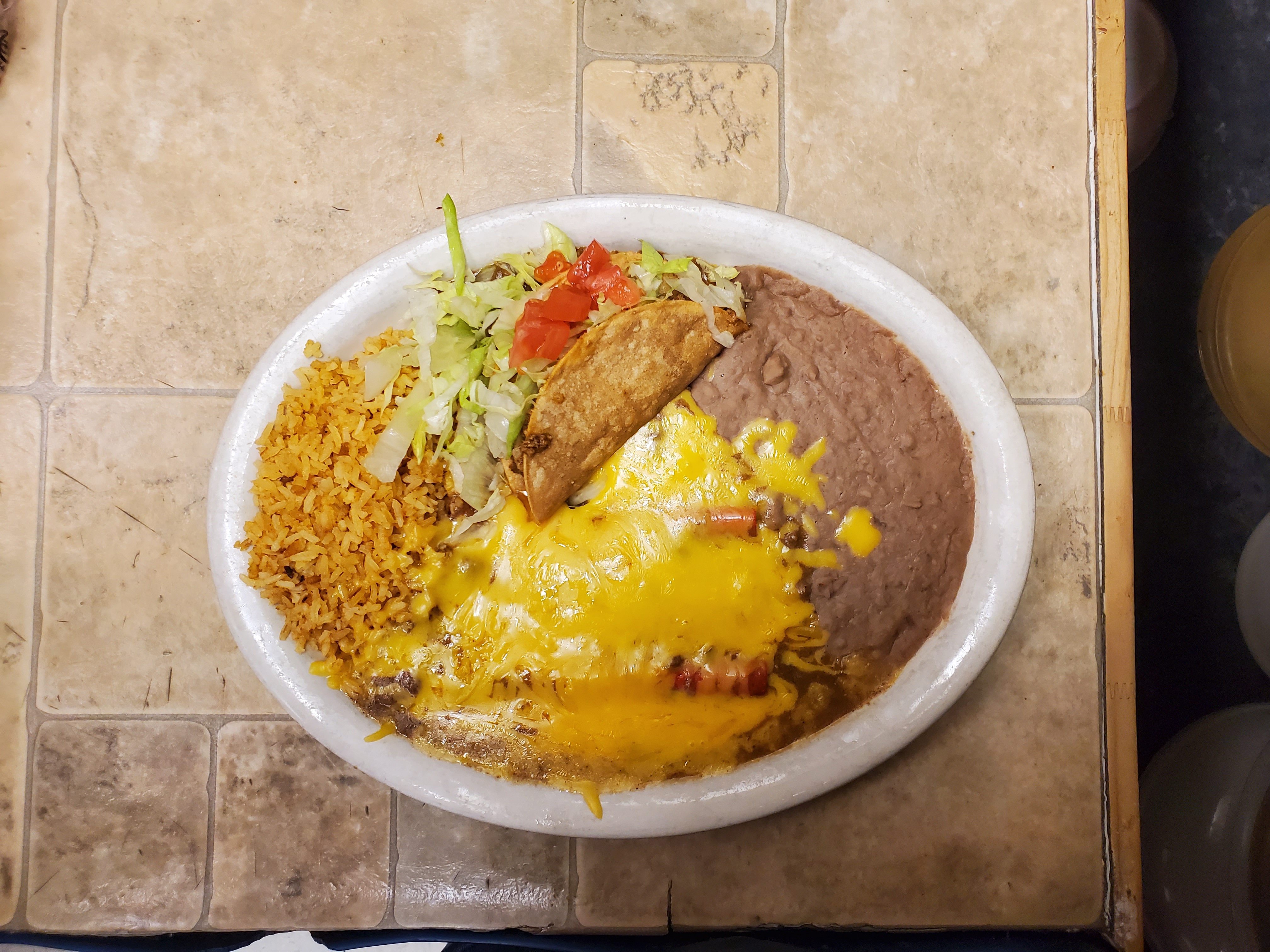 Order Mexican Plate food online from Gilberts Restaurant store, San Antonio on bringmethat.com