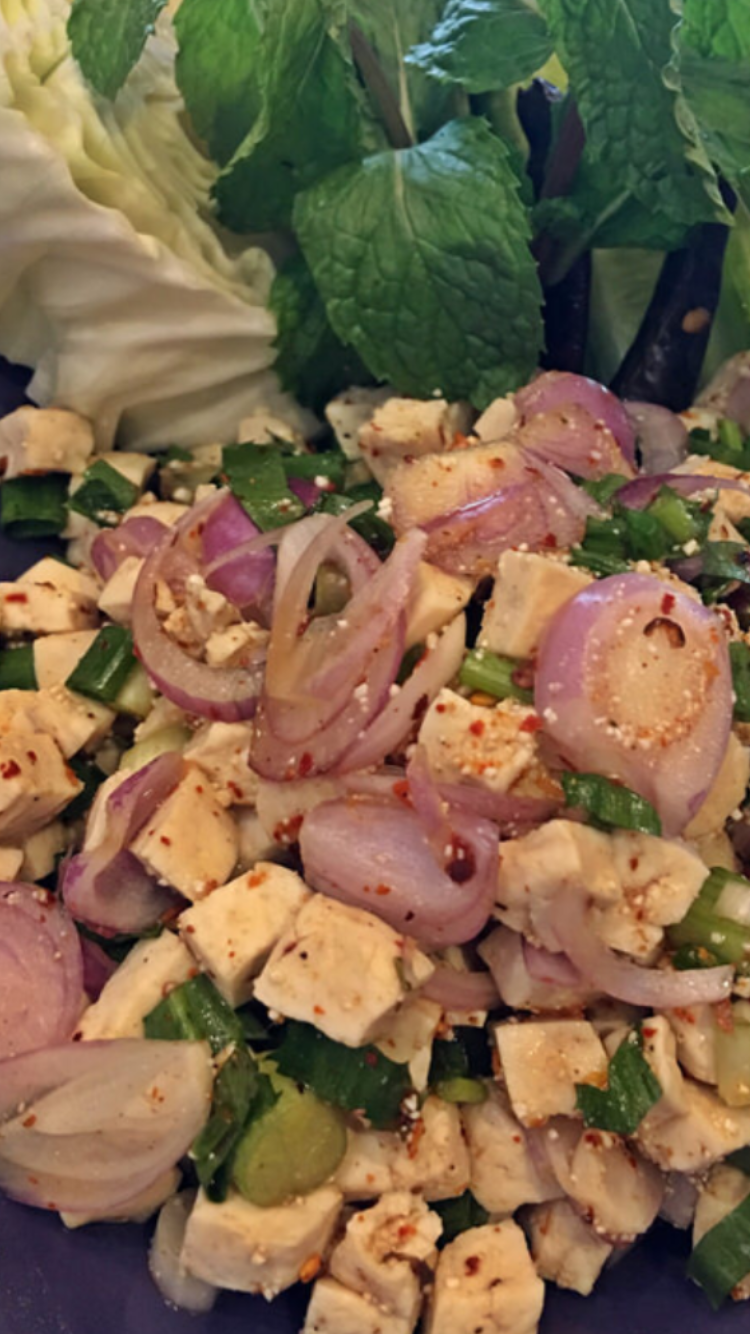 Order Tofu Larb Salad food online from The Dish Thai Fusion Cuisine store, Studio City on bringmethat.com