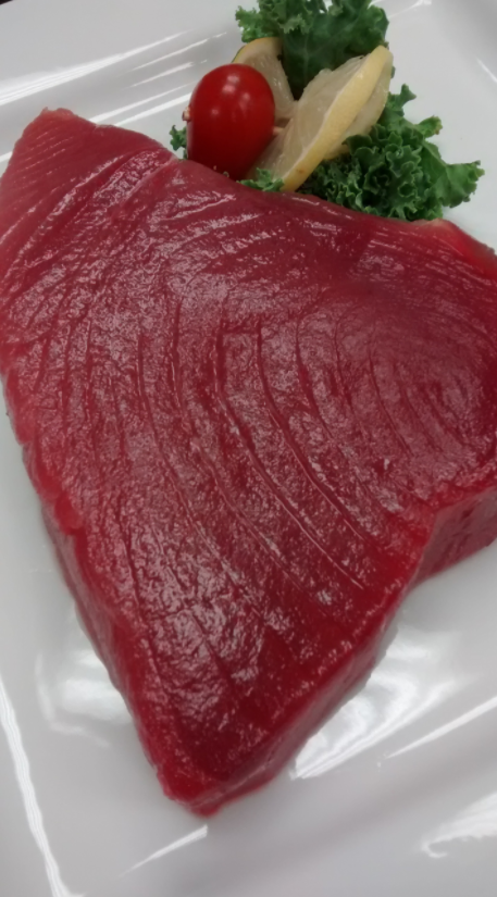 Order 6 oz. Frozen Tuna Steaks food online from Dixon Seafood Shoppe store, Peoria on bringmethat.com