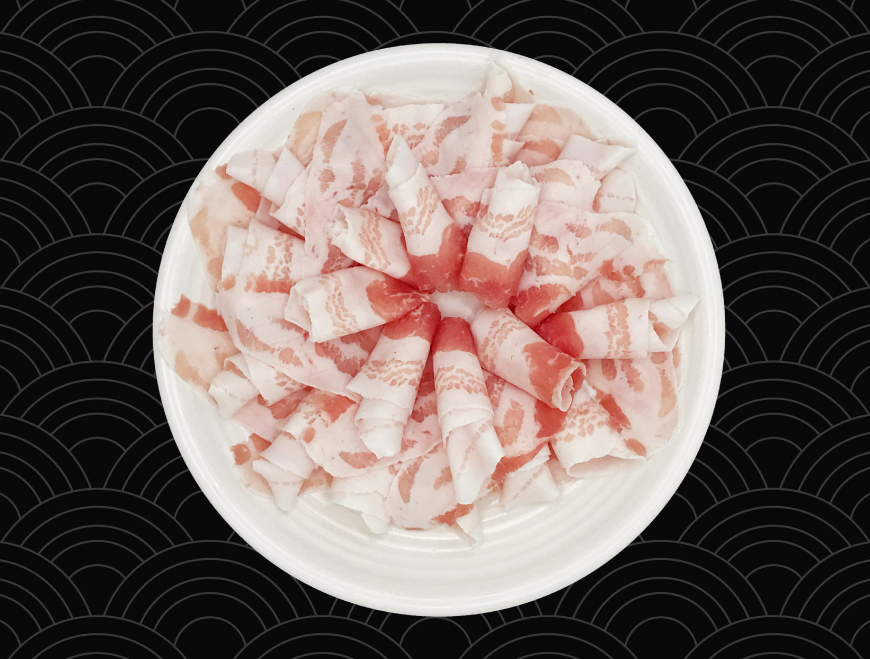 Order Extra Pork Belly Skinless (L) 10 oz. food online from ShaBuShi store, Los Angeles on bringmethat.com