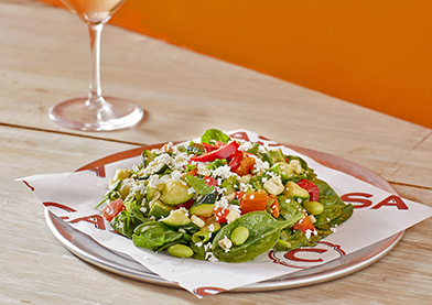 Order Vegan Power Green, Grilled Corn, Red Pepper and Edamame Salad food online from C Casa store, Napa on bringmethat.com