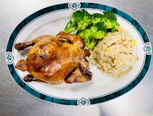 Order 155. Roasted Cornish Hen (Whole) food online from Lido Restaurant store, Oklahoma City on bringmethat.com