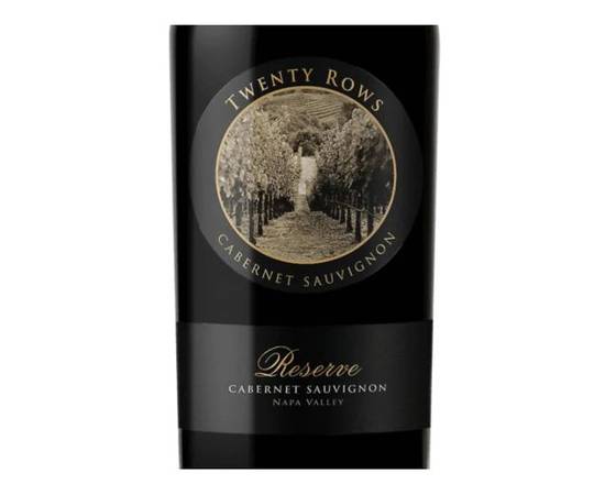 Order Twenty Rows, Cabernet Sauvignon Reserve Napa Valley (2020) · 750 mL food online from House Of Wine store, New Rochelle on bringmethat.com