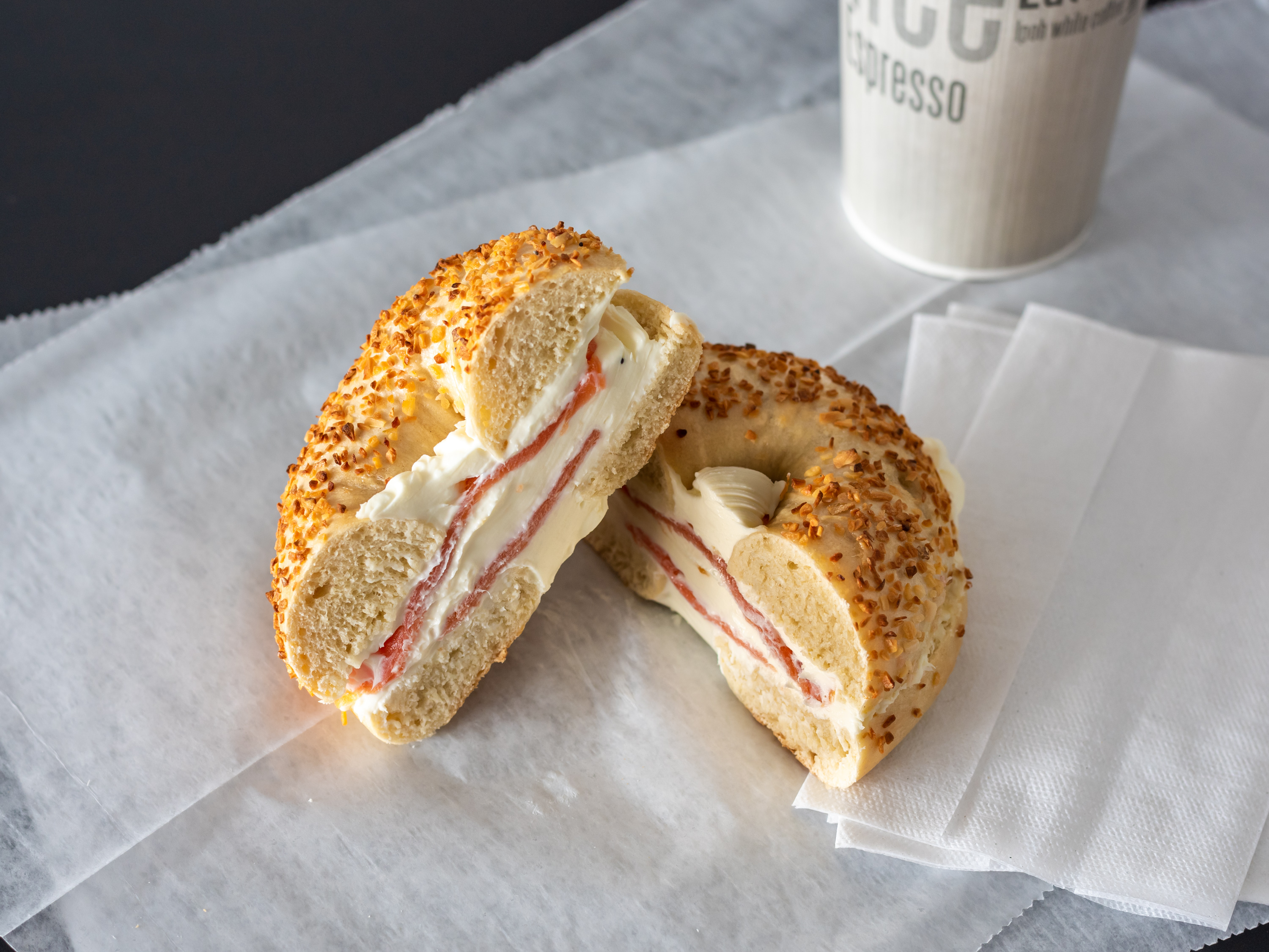 Order Bagel with Cream Cheese and Nova Lox food online from All Star Bagel store, Manasquan on bringmethat.com