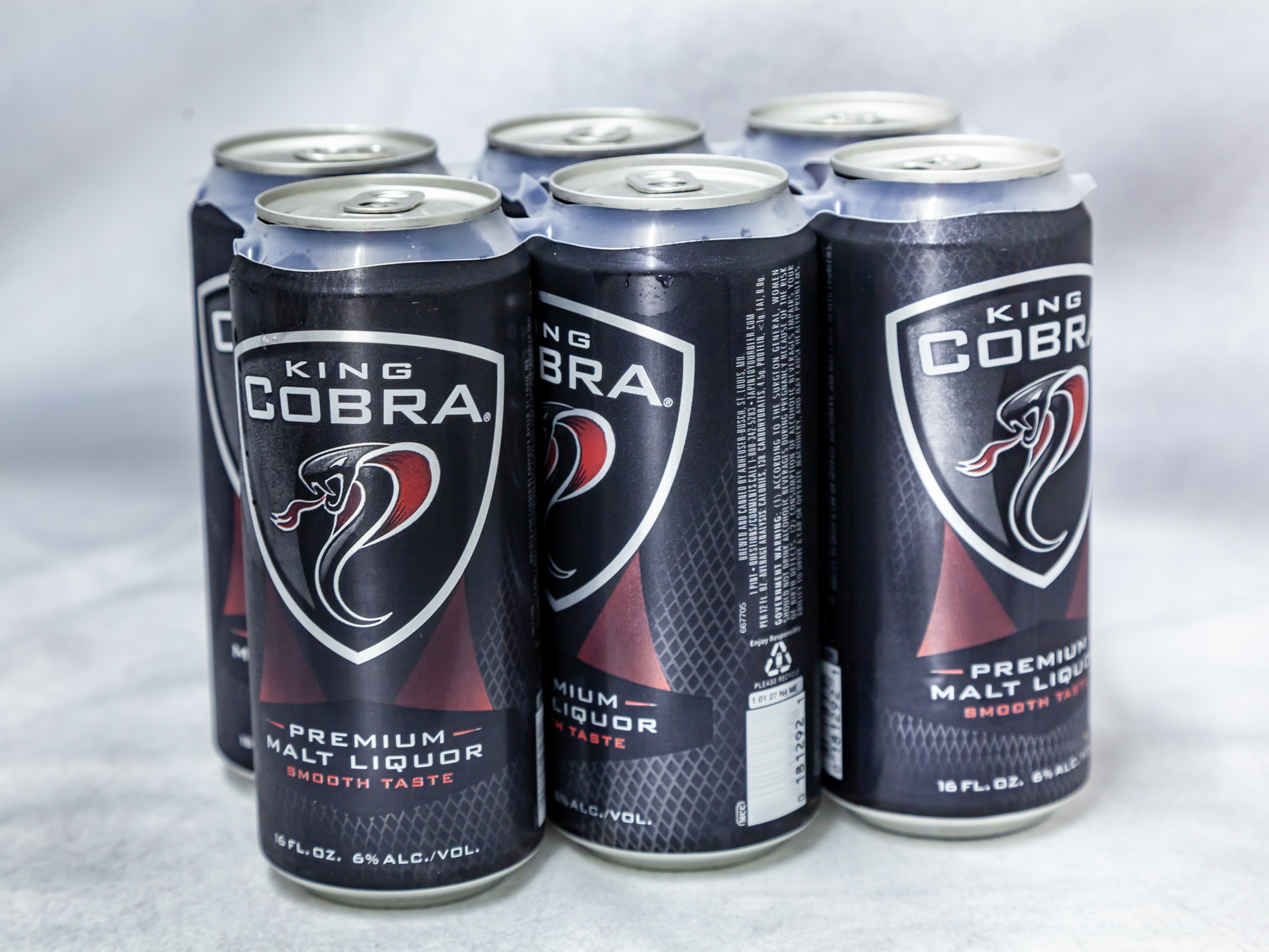 Order 6 Pack Can King Cobra (16oz) food online from Gallaghers Drive-In Liquor store, Oakland on bringmethat.com