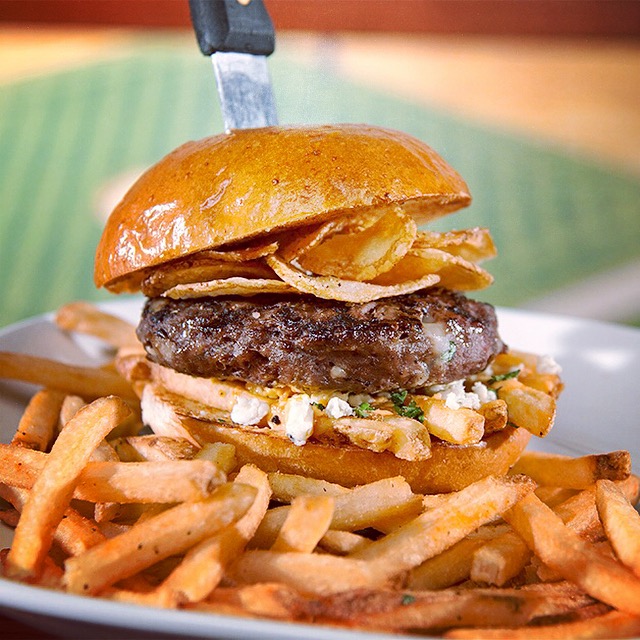 Order Crunch Burger food online from Recovery Sports Grill store, Troy on bringmethat.com