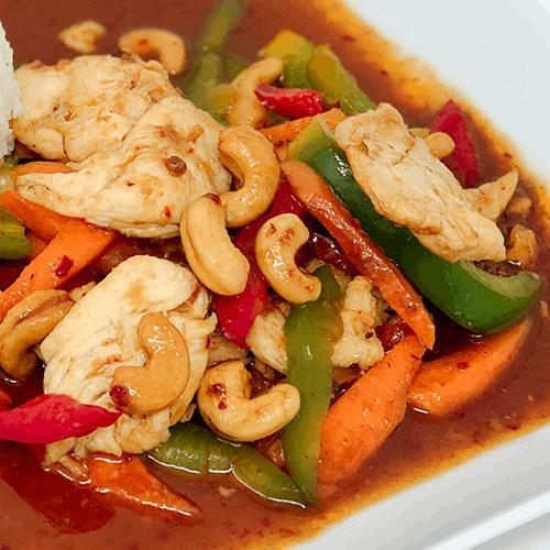 Order 33. Cashew food online from Garnjana Thai Restaurant store, Fredericksburg on bringmethat.com