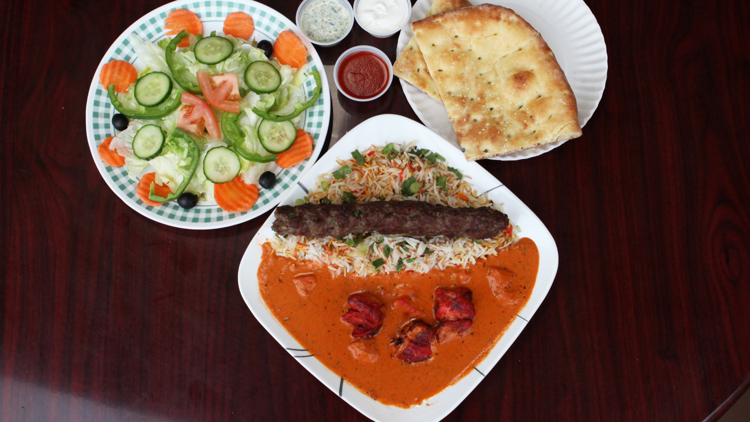 Order 42. Beef Kofta Mix Masala Plate food online from Peshawri Kebab store, Waltham on bringmethat.com