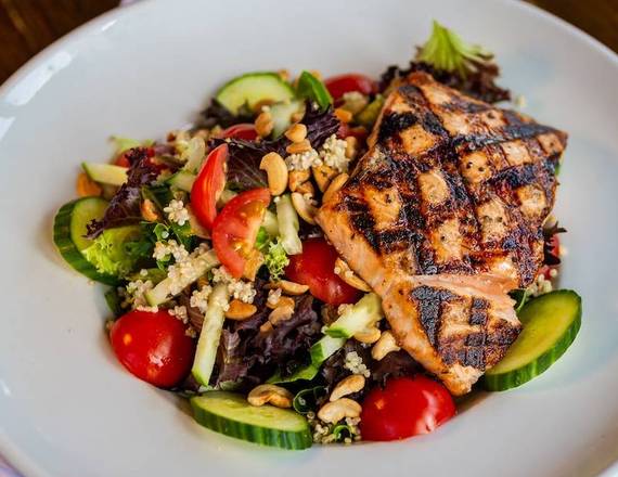 Order  Grilled Salmon Salad food online from Rutledge Cab Company store, Charleston on bringmethat.com