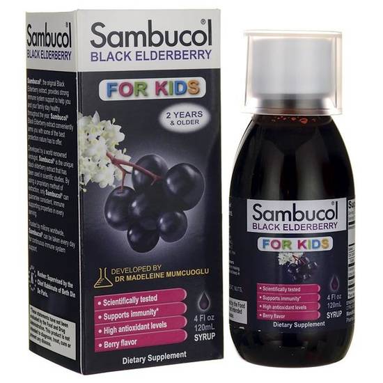 Order Sambucol Black Elderberry Kids Syrup (4 oz) food online from Rite Aid store, CONCORD on bringmethat.com