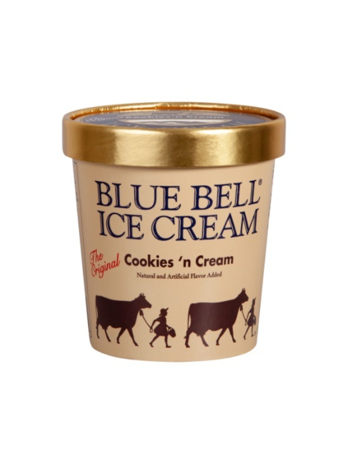 Order Blue Bell Cookie 'n Cream Ice Cream (1 pint) food online from Stock-Up Mart store, Houston on bringmethat.com