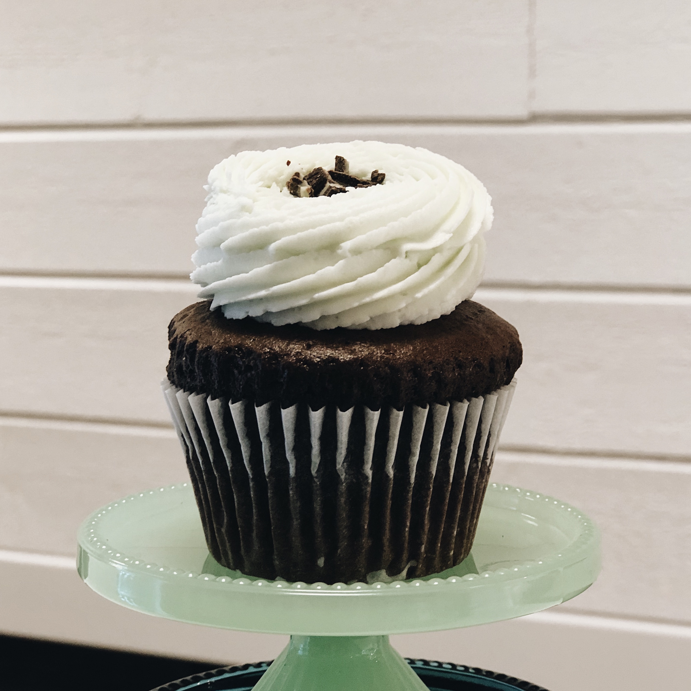 Order Plant Based Chocolate Peppermint Cupcake food online from Camarillo Cupcake store, Camarillo on bringmethat.com