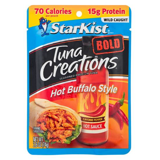 Order StarKist Tuna Creations Bold Hot Buffalo Style Seasoned Tuna in Pouch 2.6oz food online from Everyday Needs by Gopuff store, San Luis Obispo on bringmethat.com