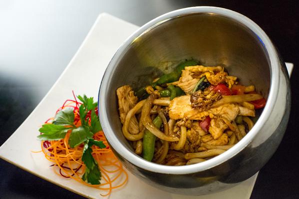 Order Spicy Pad Udon food online from At Nine Restaurant & Bar store, New York on bringmethat.com