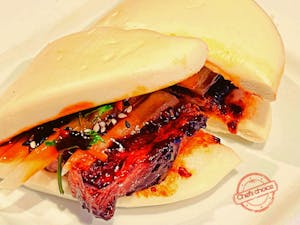 Order Lotus Bun (Bao Bun) with Pork Belly food online from Jade Garden store, Lawrence on bringmethat.com